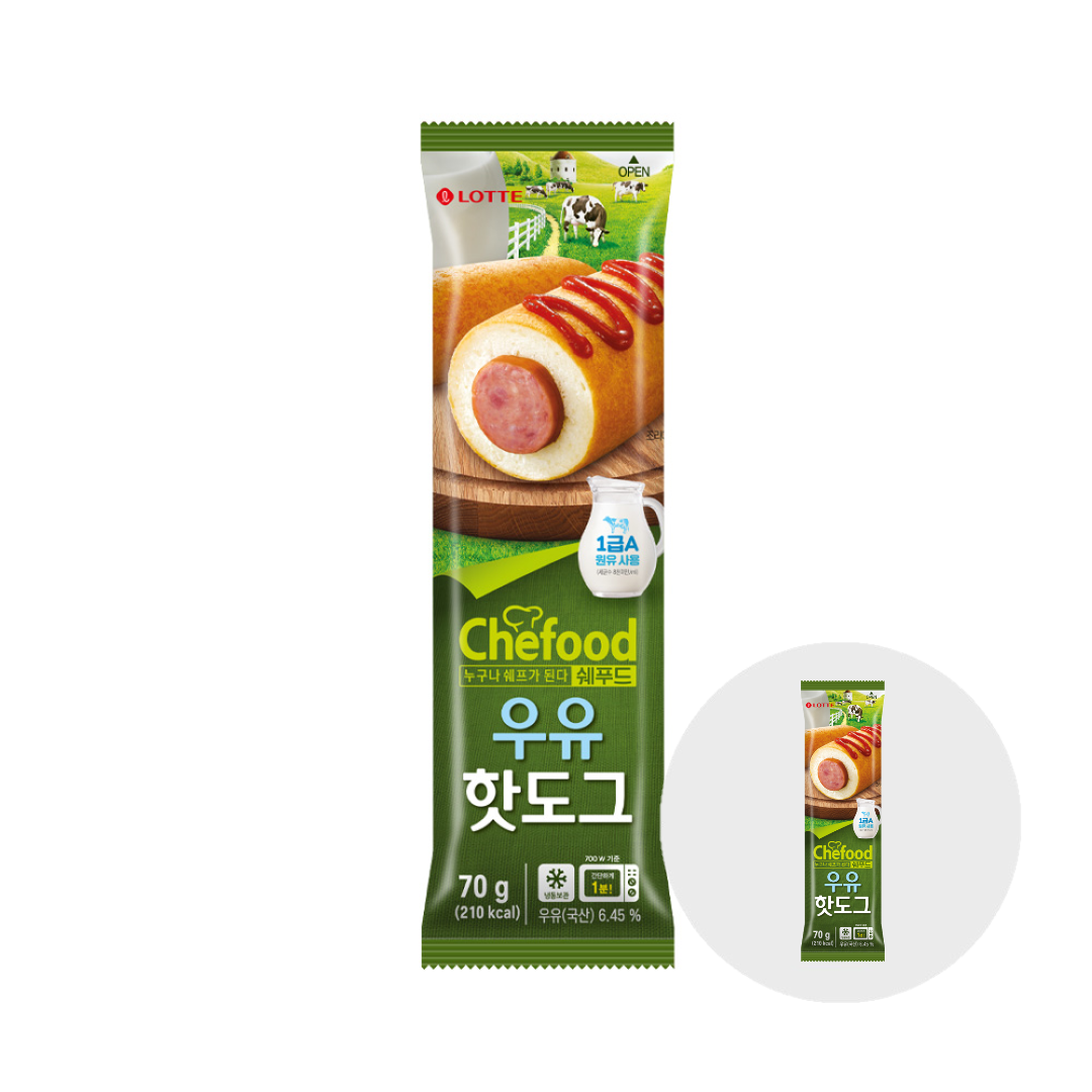 [1+1] Chefood 우유핫도그 70g